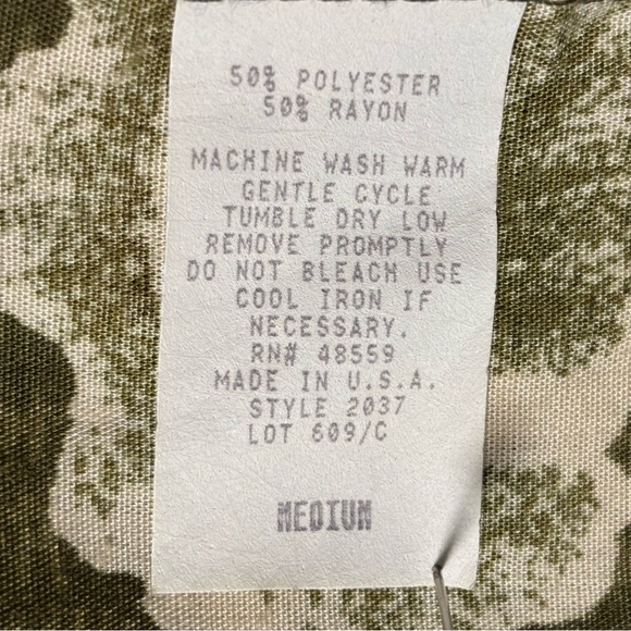 VTG Cristin Stevens Floral 80’s Blazer Green Cream Pockets Shoulder Pads MED EUC - Picture 8 of 12